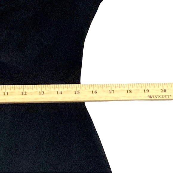 Laundry Shelli Segal Dress Womens 12 Black Jersey Shift Short Long Cape Sleeve - Picture 7 of 16